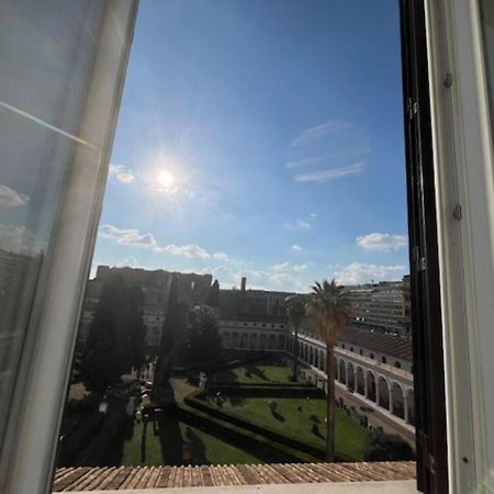 Camera X2 Con Magnifica Vista Sul Chiostro Di Michelangelo E Le Terme Di Diocleziano 罗马 外观 照片